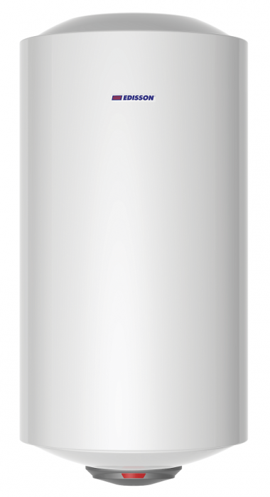 Водонагреватель 100 EDISSON ER 100 V (бак-эмаль, круглый, белый, вертикальный)