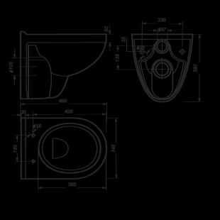 Унитаз подвесной SANITA LUXE Best сиденье дюропласт и системой soft close, clip up (SL DM УП)  от ГК Аванта Архангельск